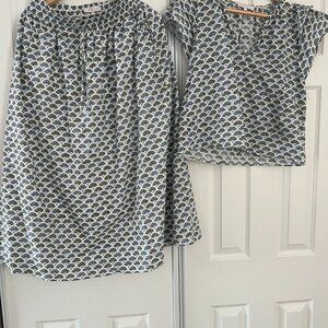 MAREA matching set: Midi Skirt (M) and Flutter top (M)